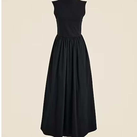 J. Crew Fitted knit mockneck dress with poplin skirt NWT - Picture 3 of 11